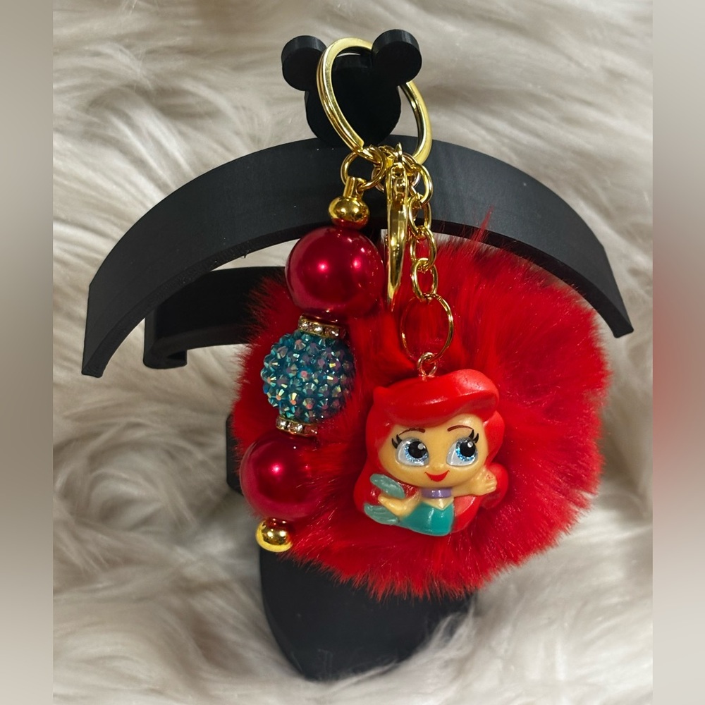 Disney Little Mermaid Ariel Doorables Keychain/ Bag Charm Handmade